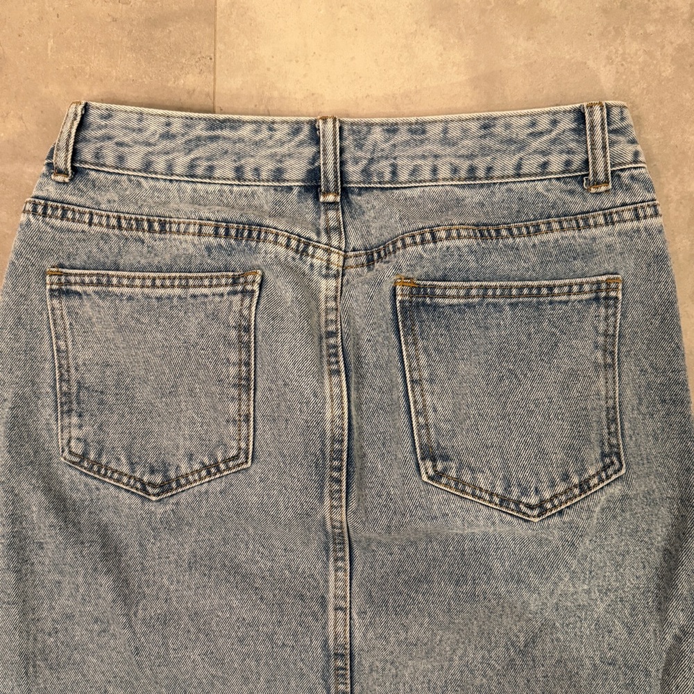 High Waist Asymmetrical Denim Skirt | M - Picture 7 of 7